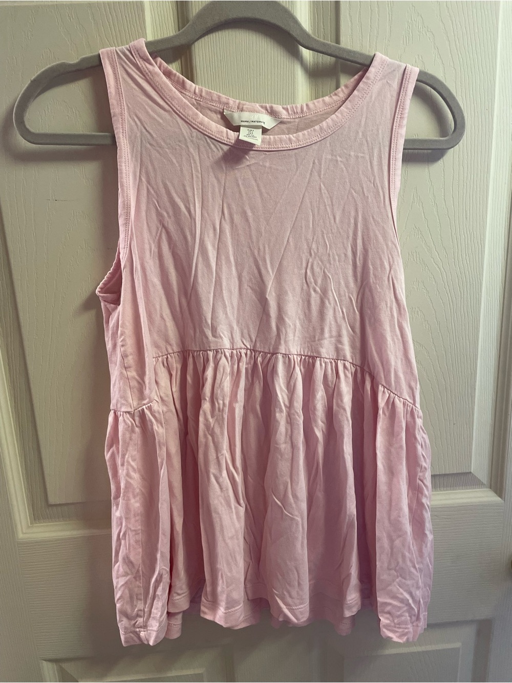 H&M Light Pink Sleeveless Peplum Tank Top